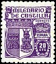 Spain 1944 Millennium Of Castile 20 CTS Lila Edifil 974